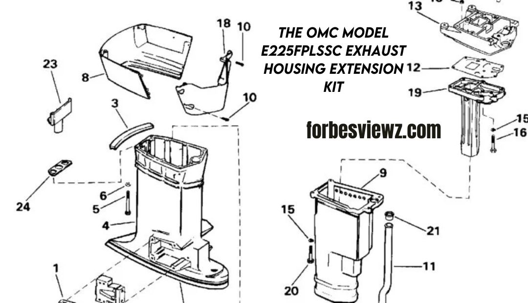 omc model e225fplssc exhaust housing extension kit